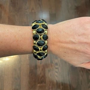 BLACK AND GOLD CHUNKY BRACELET